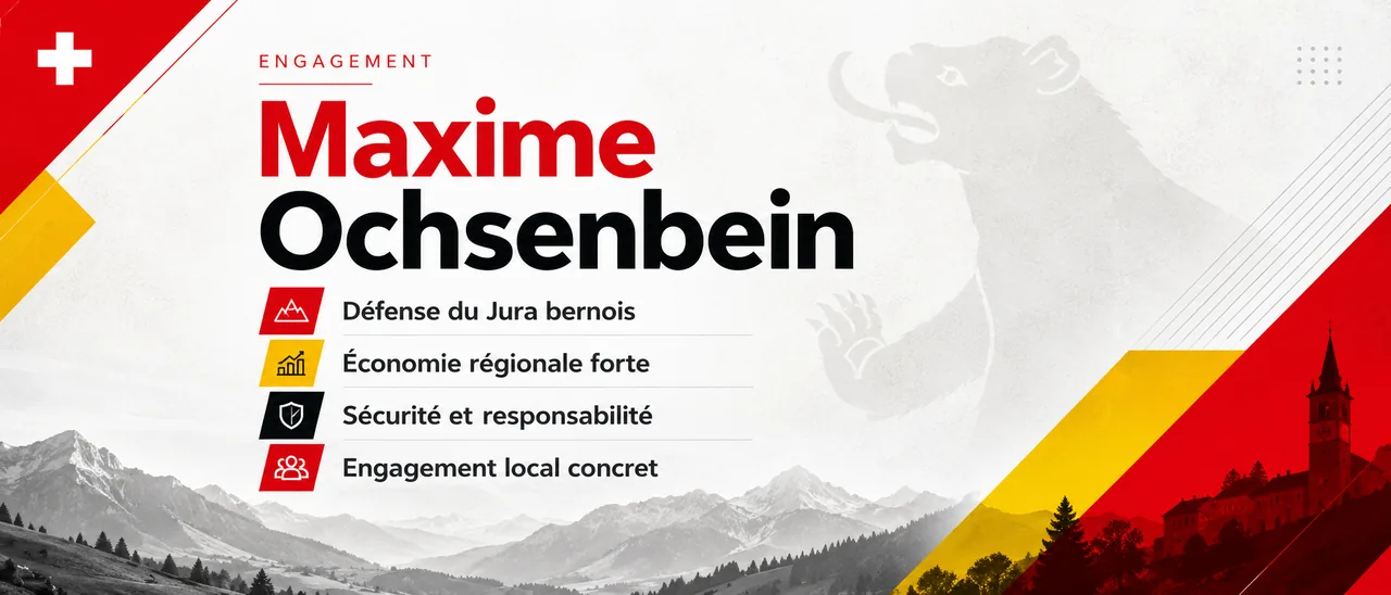 Engagement - Maxime Ochsenbein - Défense du Jura bernois, économie régionale forte, sécurité et responsabilité, engagement local concret